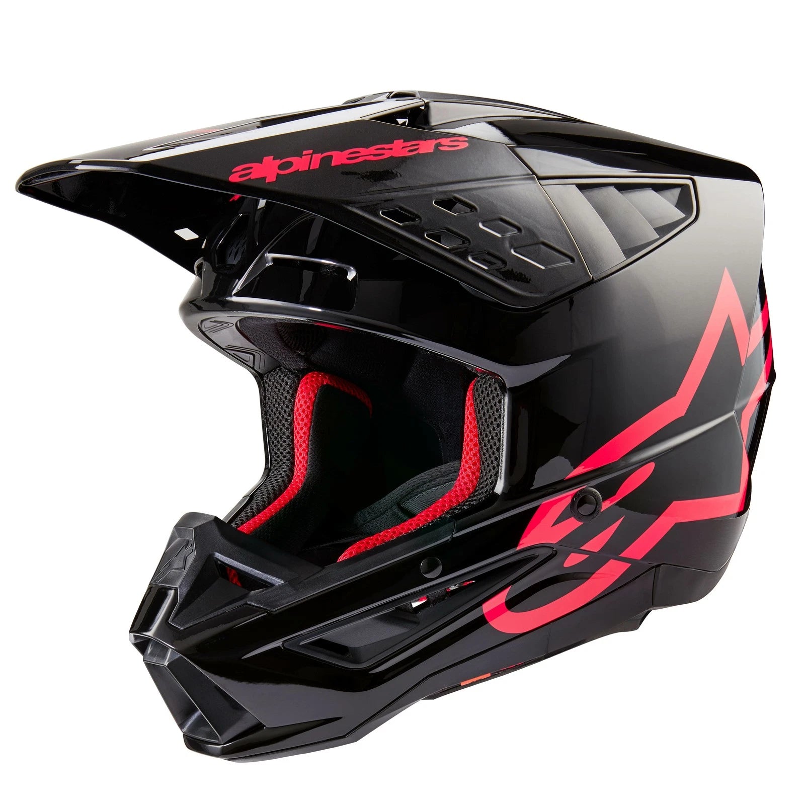 Alpinestars M5 Off-Road Helmet for (2X-Large, Black/Pink) 8306423-1839-XXL