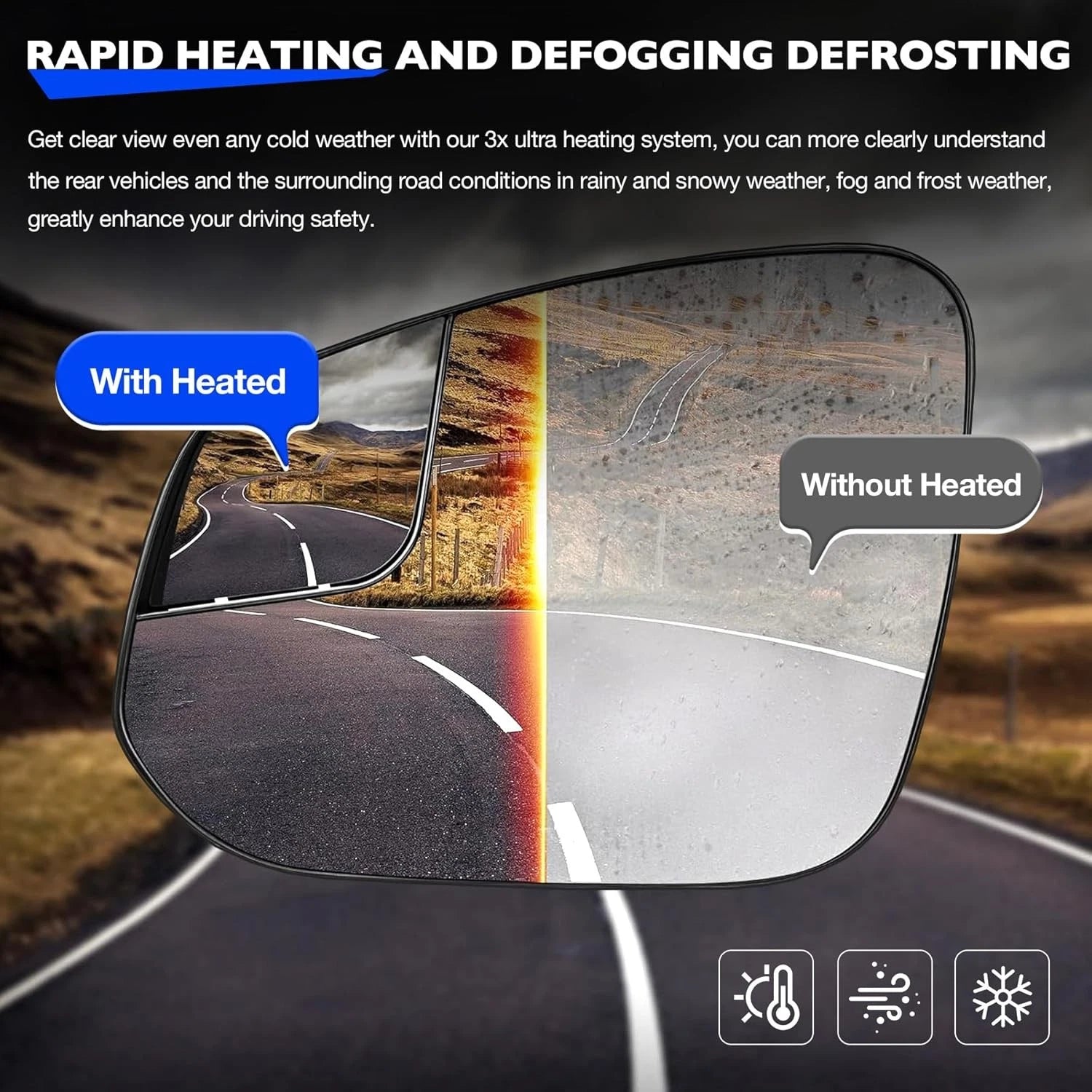 Heated Mirror Glass for Toyota RAV4 Tacoma 4Runner (2013-2024)