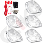 Clear Roof Cab Marker Light Cover Set for Ford F-250 F-350 + Wiring Pack