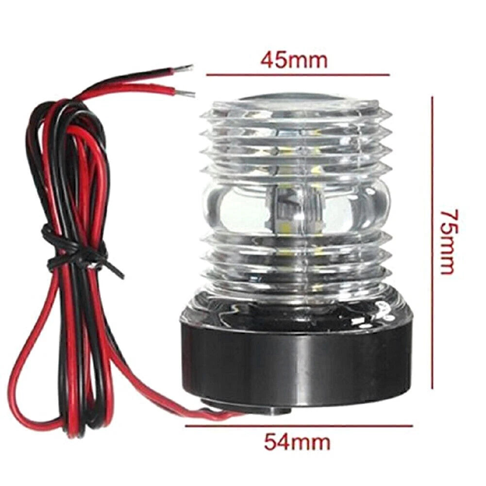 360° White LED Navigation Anchor Light for Marine Boat Yacht (Waterproof)