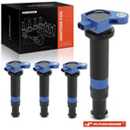 Set of 4 Blue Ignition Coils for Hyundai Accent Kia Rio (2006–2011)