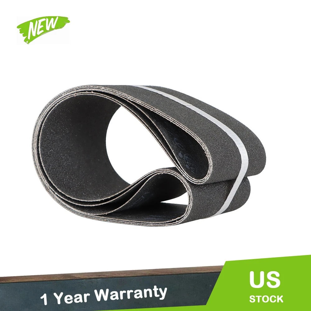 3 Pack 36 Inch 80 Grit Sanding Belts for Automotive Use