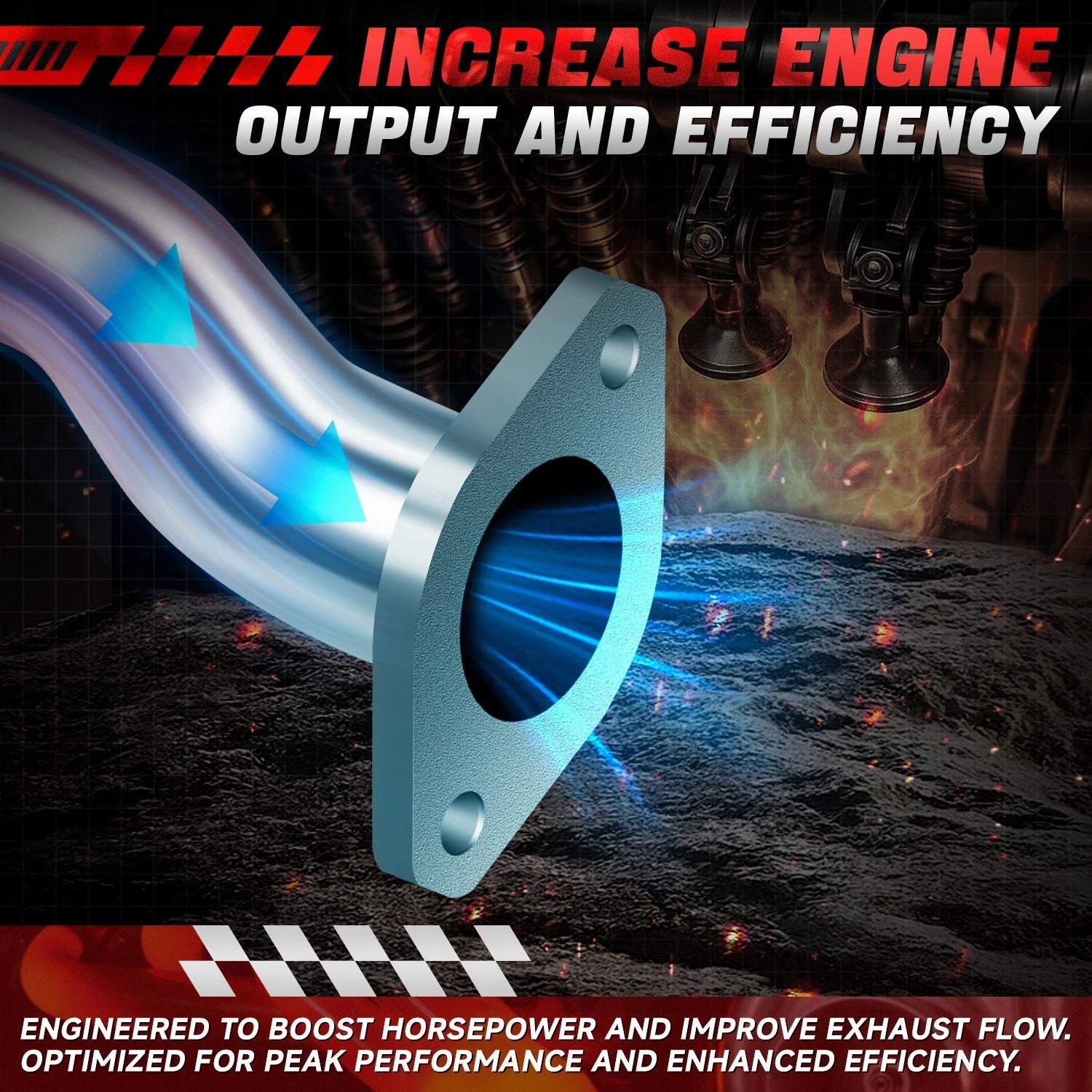 Long Tube Exhaust Header for Mitsubishi Eagle (1995–1999) 1-1/2" OD