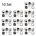 Set of 10 Carburetor Diaphragm Kit for Echo CS280E CS280EP (C1S-K1D RB-5 RB-7)