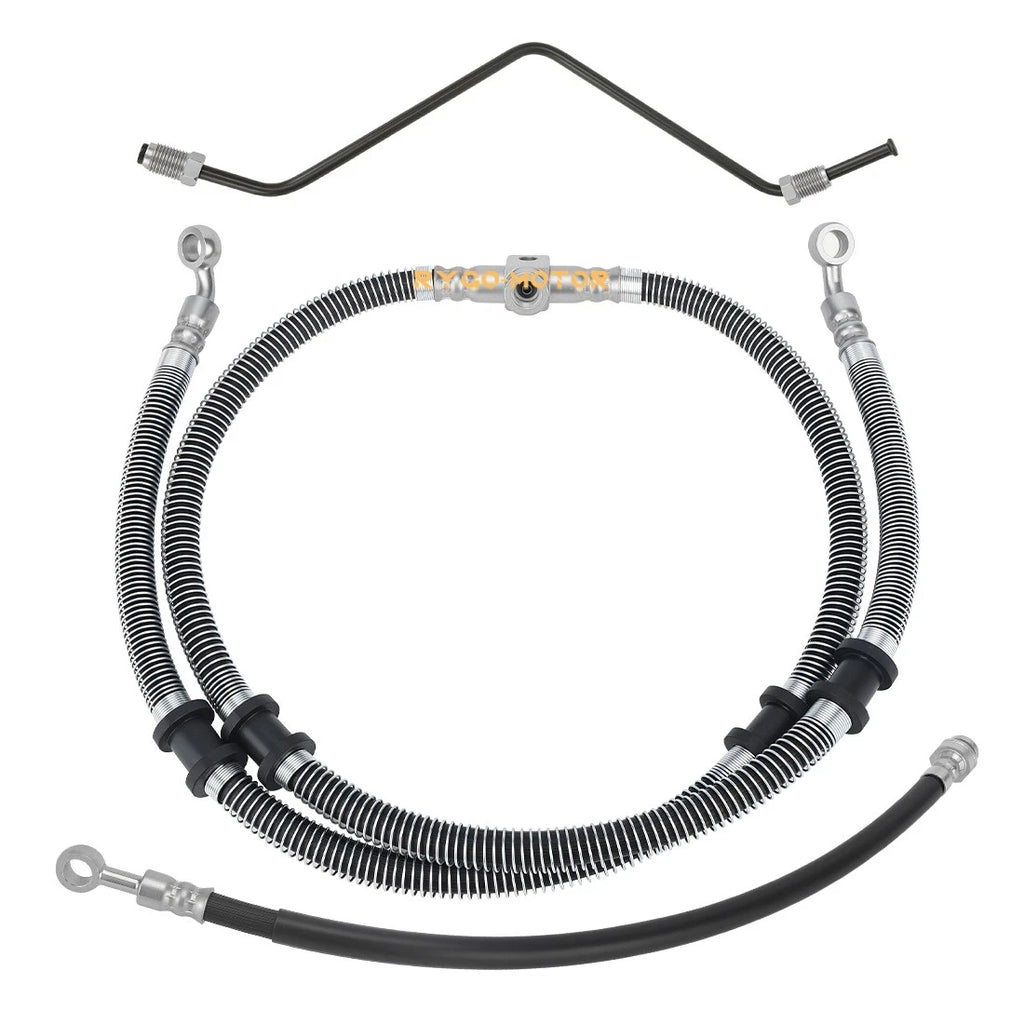 Front Brake Hose Line Pipe Kit for Yamaha Grizzly 450 4x4 (2007–2010)