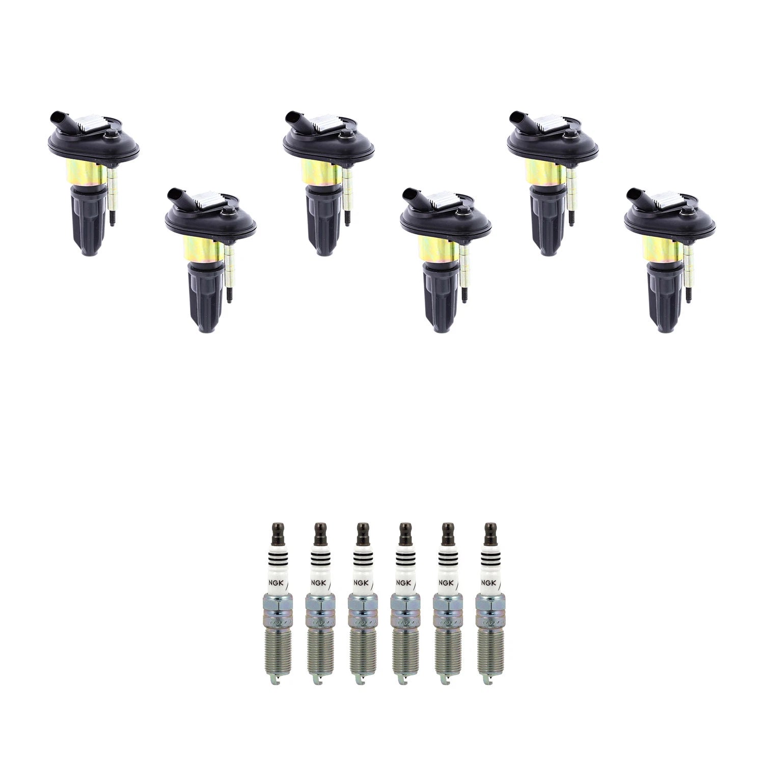 Set of 6 Ignition Coils & NGK Iridium IX Spark Plugs for Trailblazer Envoy (2002–2009)