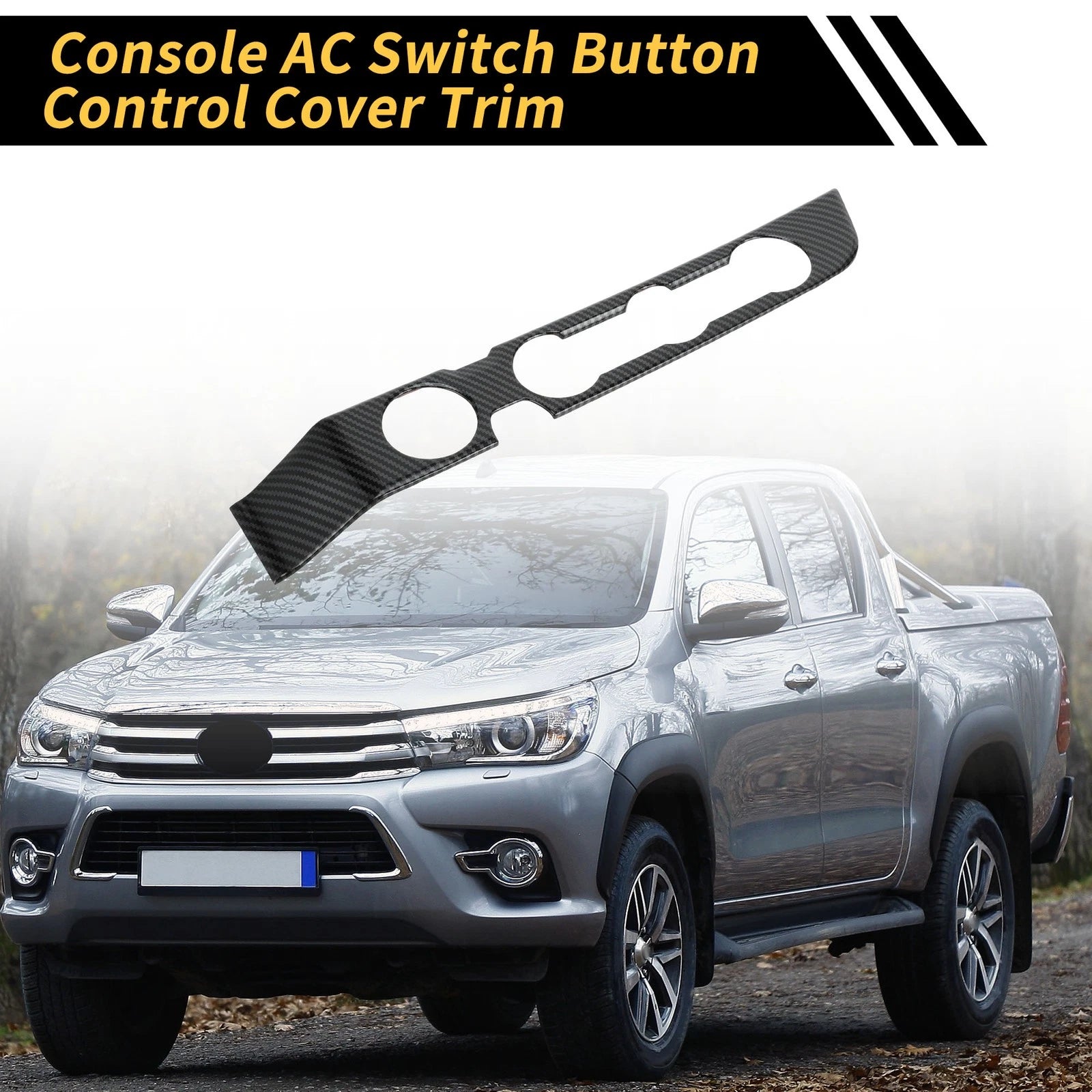 Carbon Fiber Console AC Switch Button Cover Trim for Toyota Tacoma (2016–2023)