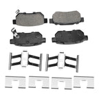 Set of 4 Rear Ceramic Brake Pads for Honda Civic (1992–1995, 1999–2001)