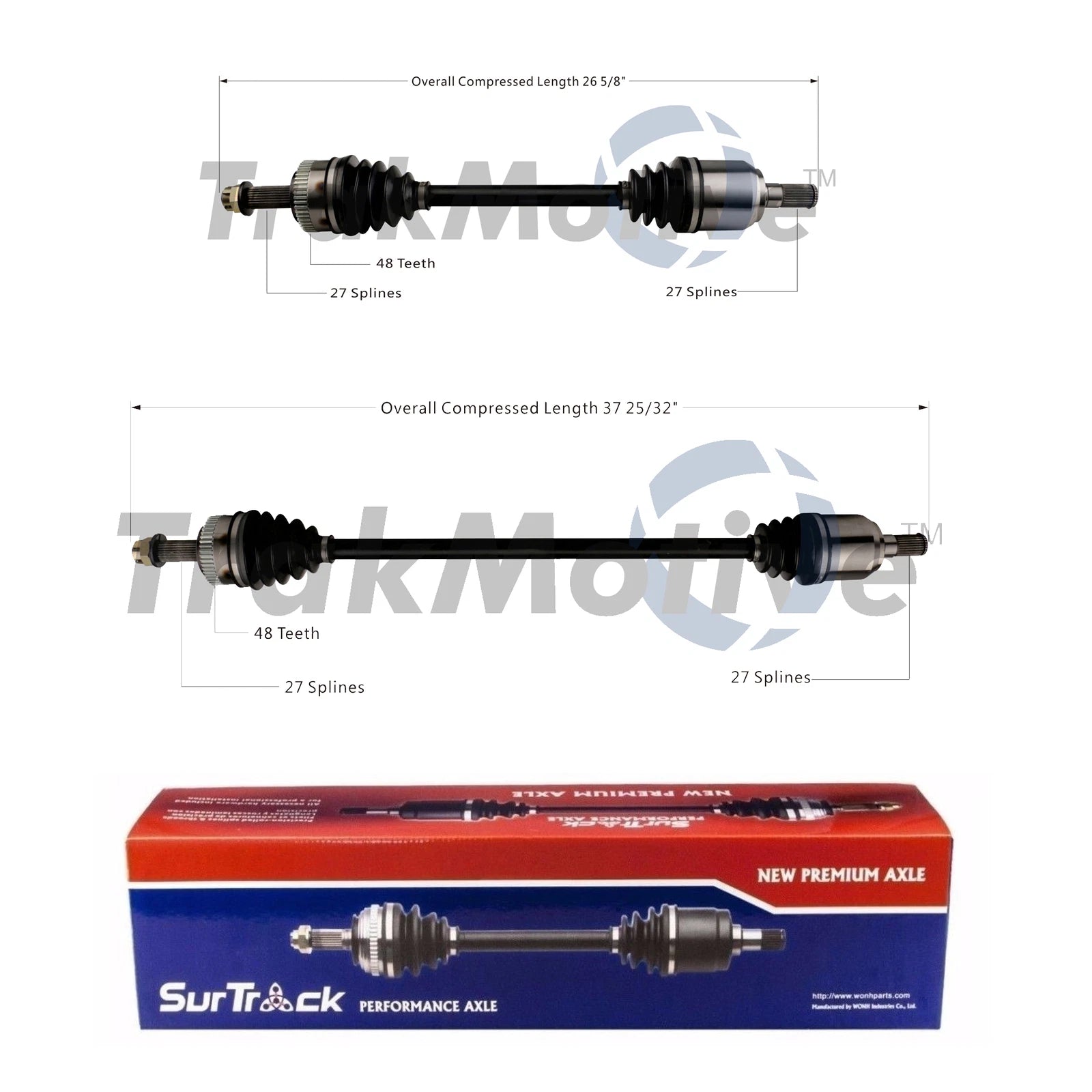 Set of 2 Front CV Axle Shafts for Kia Sportage 2.4L FWD (2011–2013)