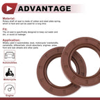 2X Oil Seal Rotary Shaft Seal FKM Rubber 35x55x8mm for Various Models