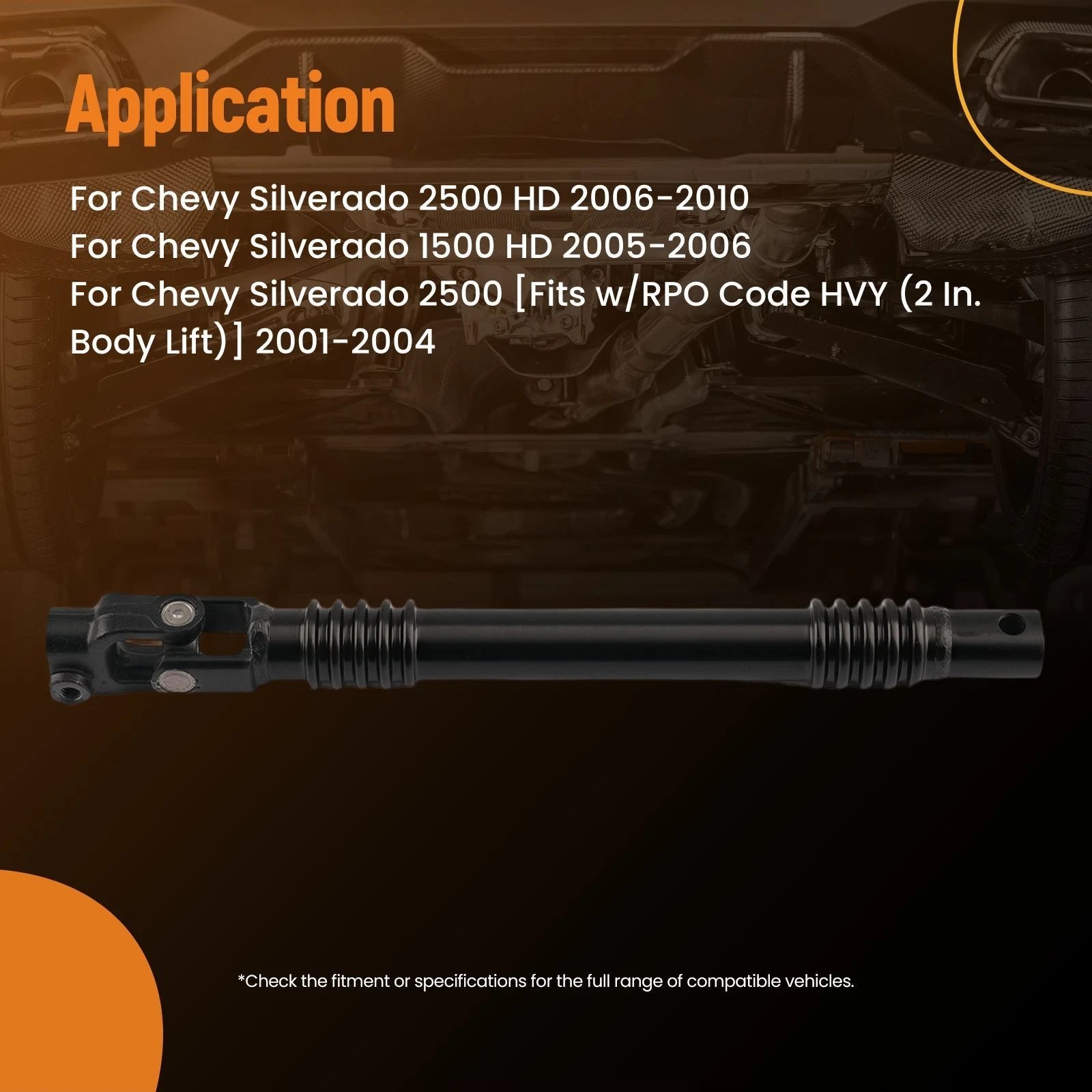 Lower Column Steering Shaft Assembly for Chevy GMC Silverado Sierra (2001-2010)