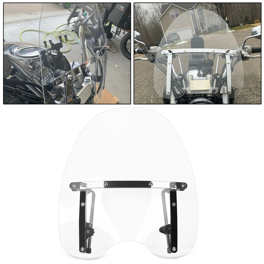 Clear Motorcycle Windscreen for Yamaha Road Star XV 1600 1700 (2000–2009)