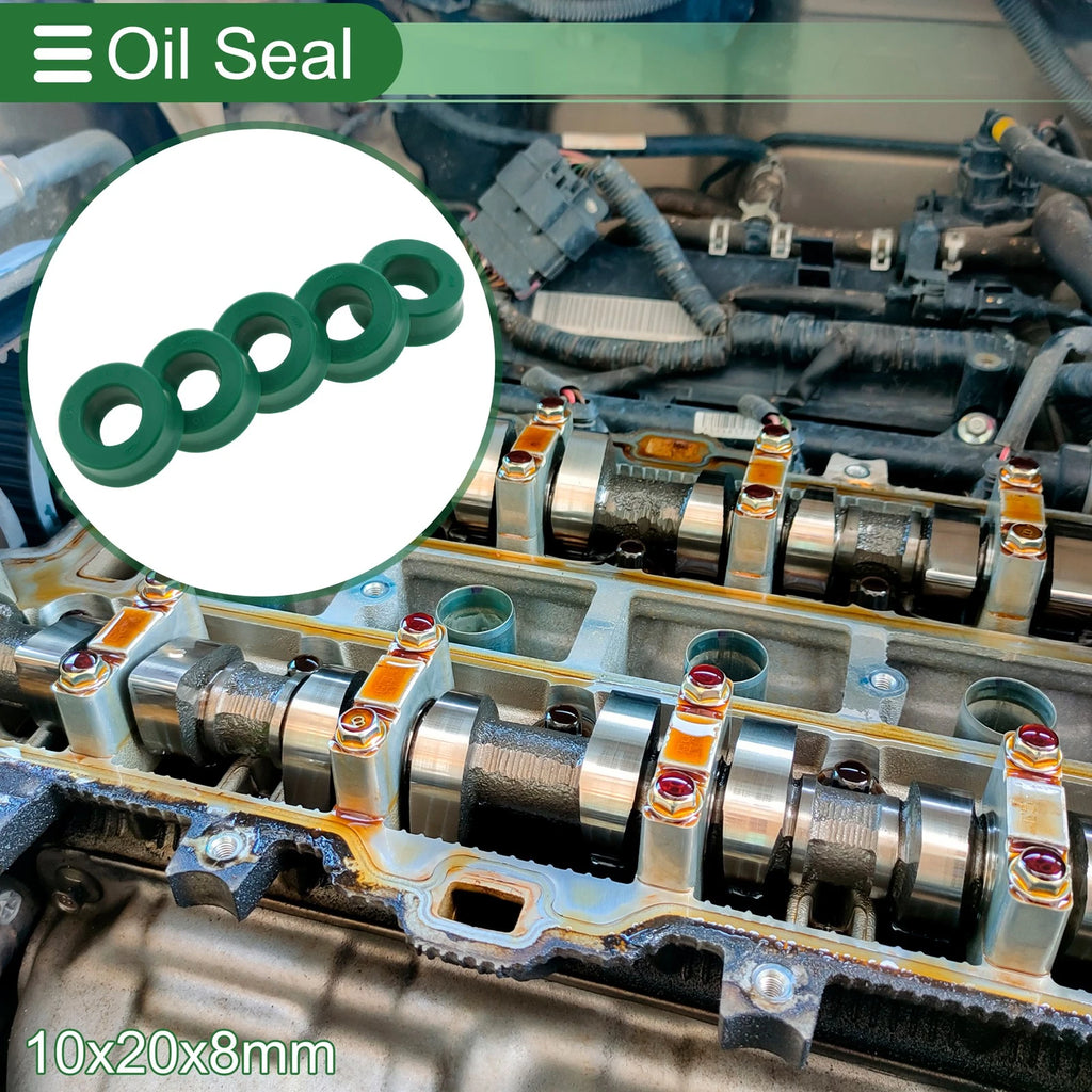Set of 5 Oil Seal Ring 10x20x8mm for Rotary Shaft (High Pressure)
