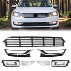 Set of 7 Front Bumper Fog Lights for VW Passat (2012–2015)