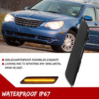 Smoked Amber LED Front Side Marker Reflectors for Chrysler Sebring (2007–2010)