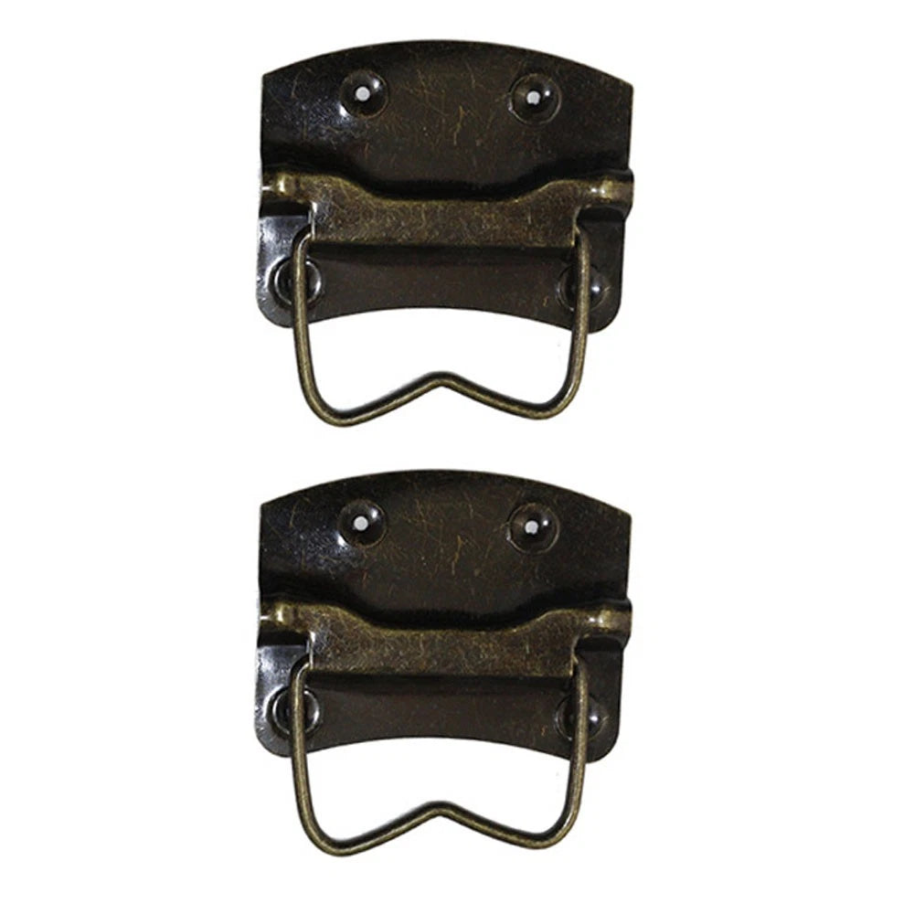 2X Metal Rectangle Pull Handle for Vintage Drawer Cabinet