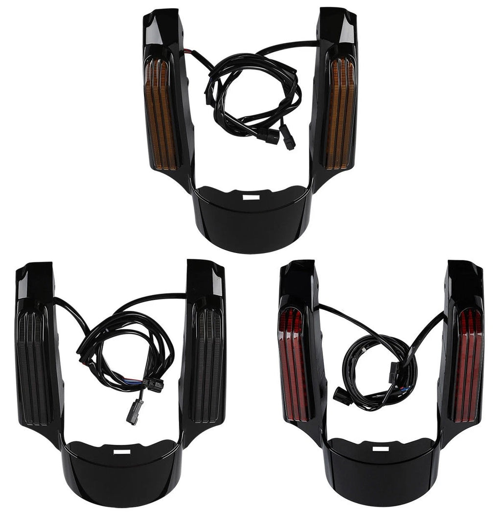 Rear Fender Fascia LED Light for Harley Touring (2014–2024) - Red/Smoke/Orange Lens