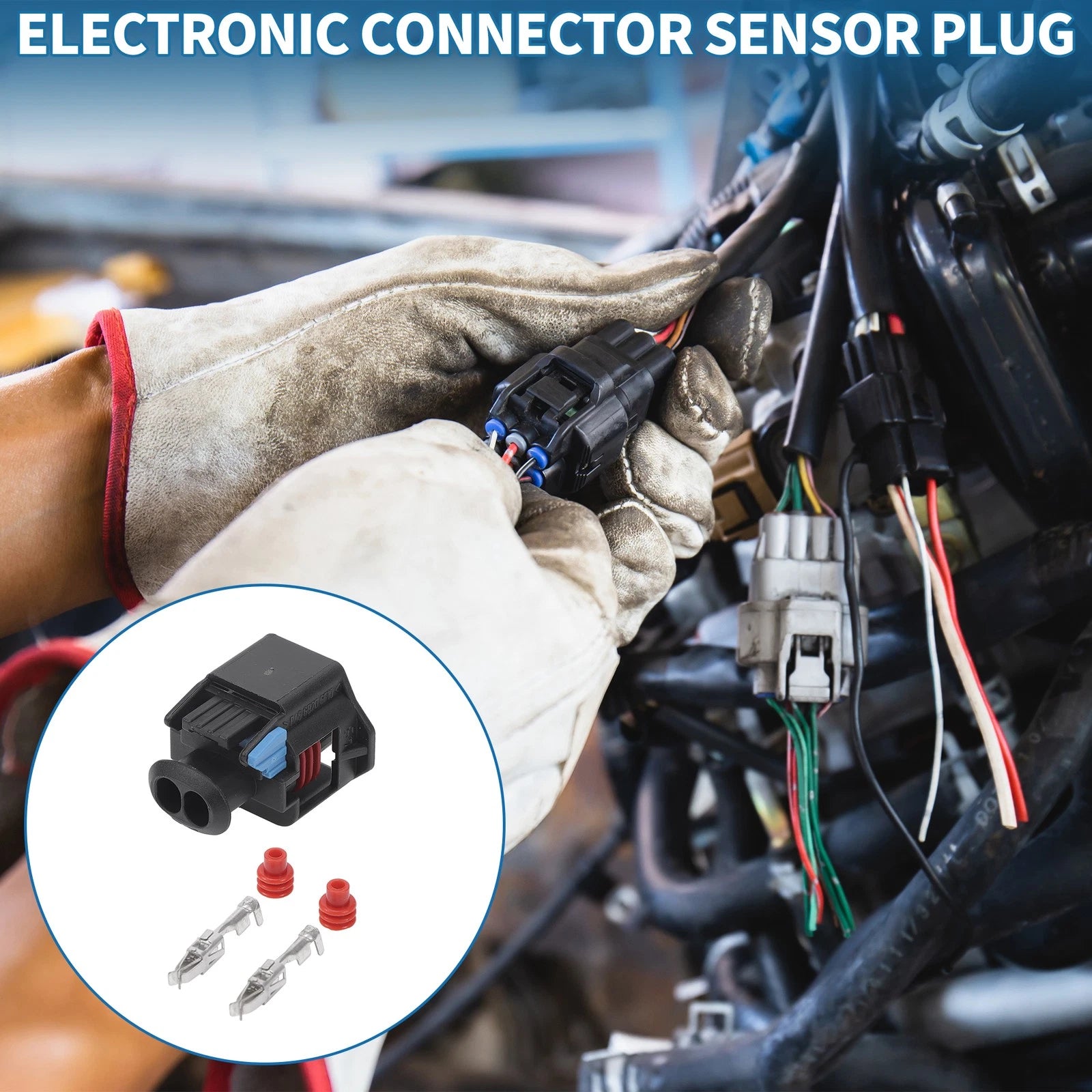 2 Pin Electronic Connector Sensor Plug for Buick Regal LaCrosse 