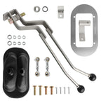 Stainless Twin-Stick Shifter w/ Boot Kit for NP205 (8-Bolt)