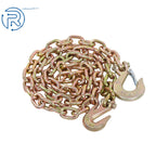 3/8in x 8FT Trailer & Truck Transport Chain for G70 (6600lbs, Steel, Gold)