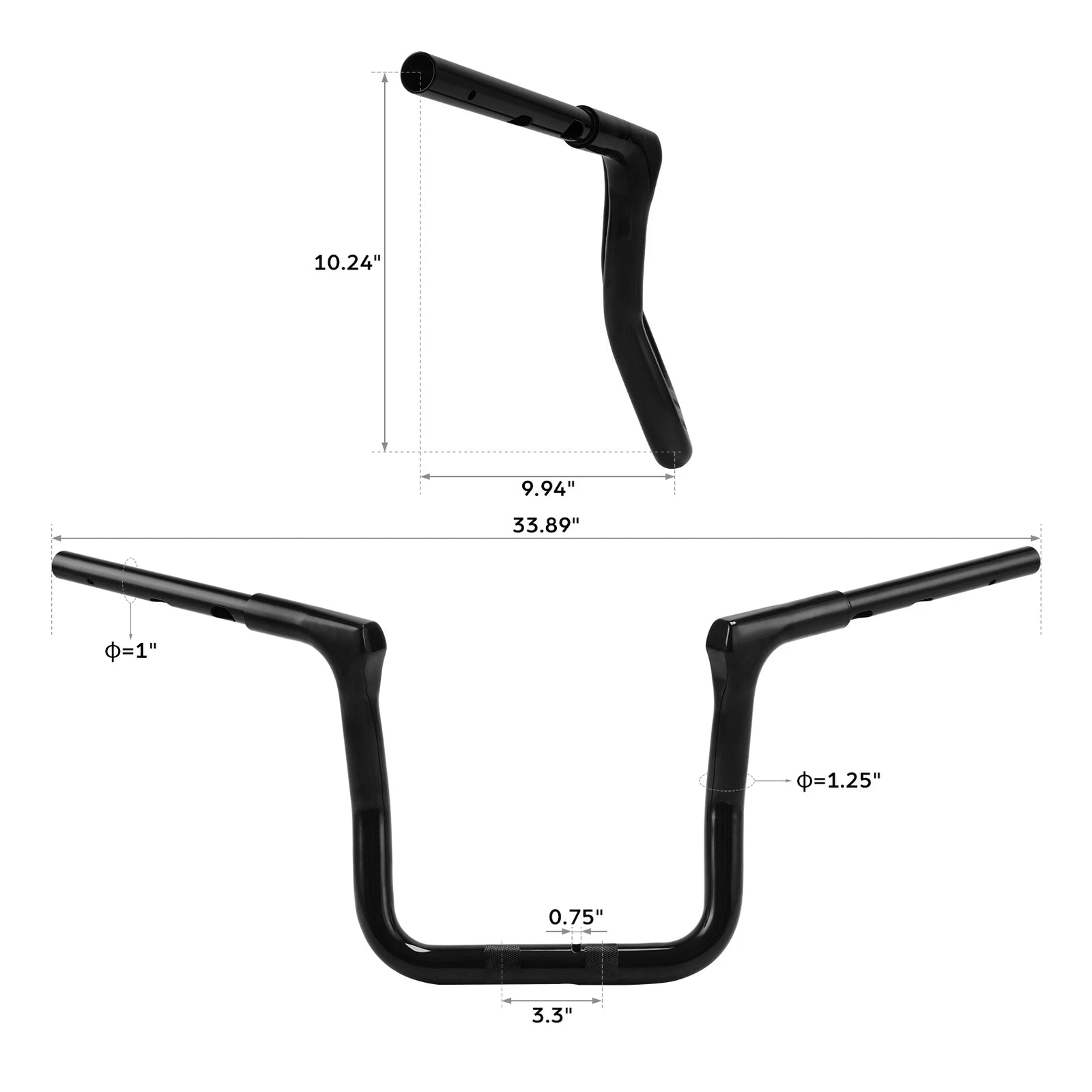 10" Rise Ape Hanger Handlebar for Harley CVO Road Glide FLTRXSE (2023–2026)