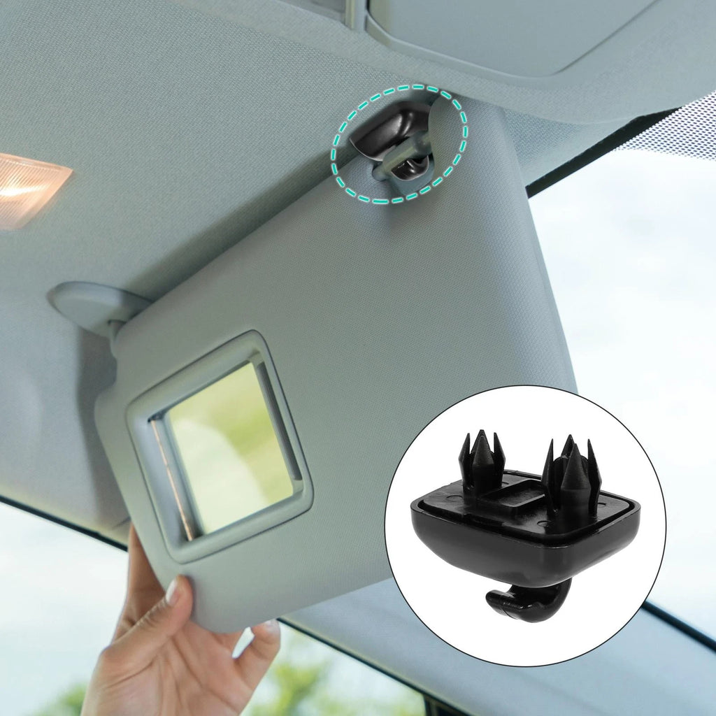 2X Black Sun Visor Hook Clip Retainer 8U0857562 for Audi RS4 (2007–2008)