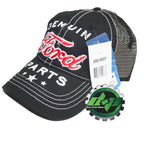 Vintage Genuine Ford Parts Baseball Hat Cap Black Mesh Back