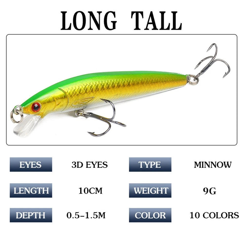 10cm 9g Artificial Fishing Lures for Bass Pike (Performance)