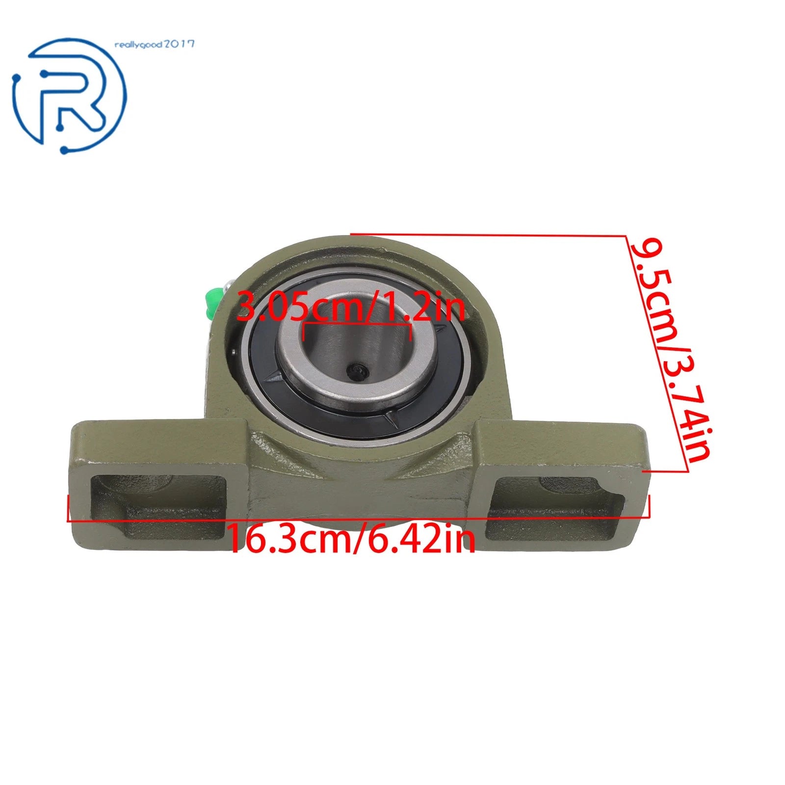 Set of 2 Pillow Block Bearings for UCP207-20 (1-1/4" Bore)