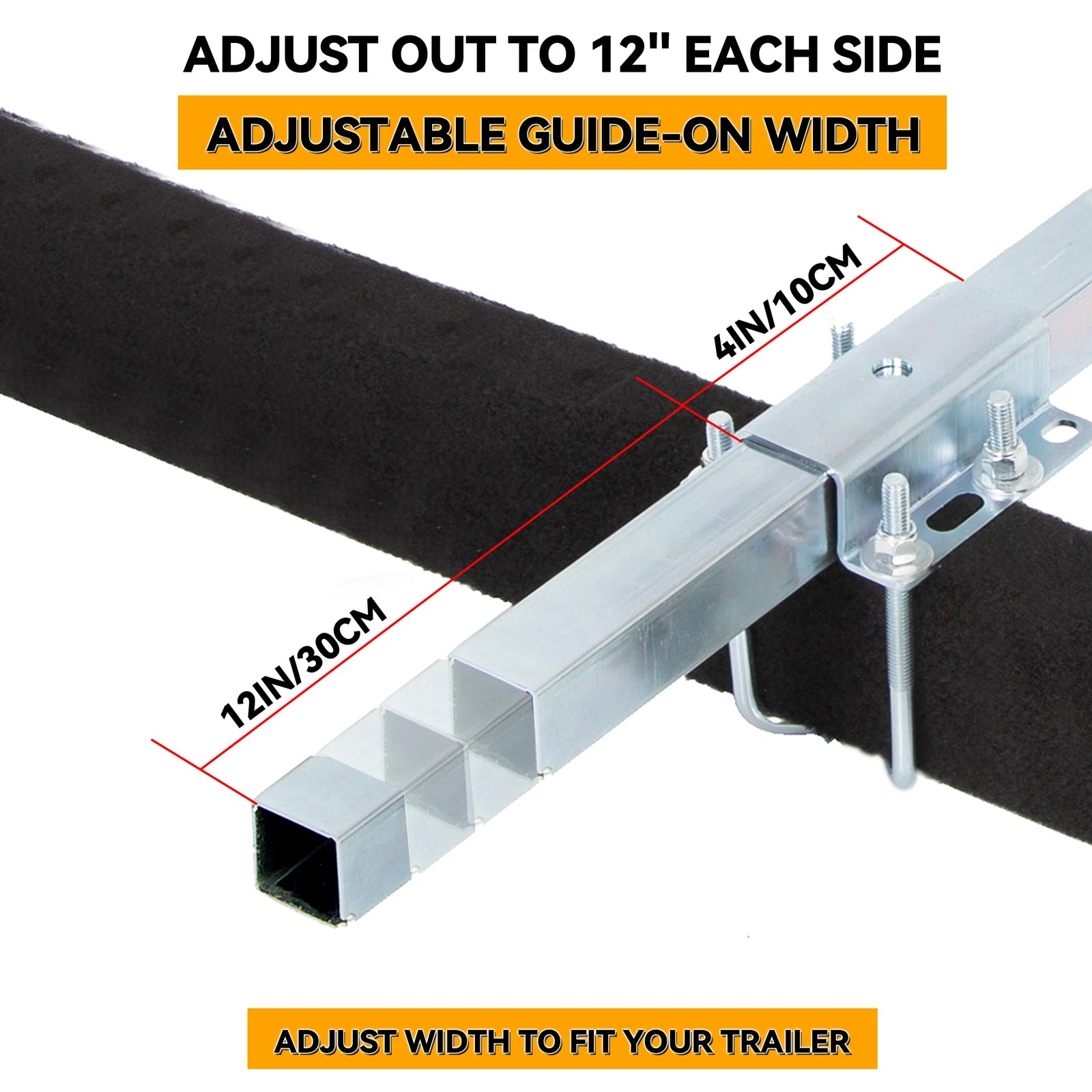 75 Degree Boat Trailer Side Guide Bunk Board Kit for Universal Models (2')