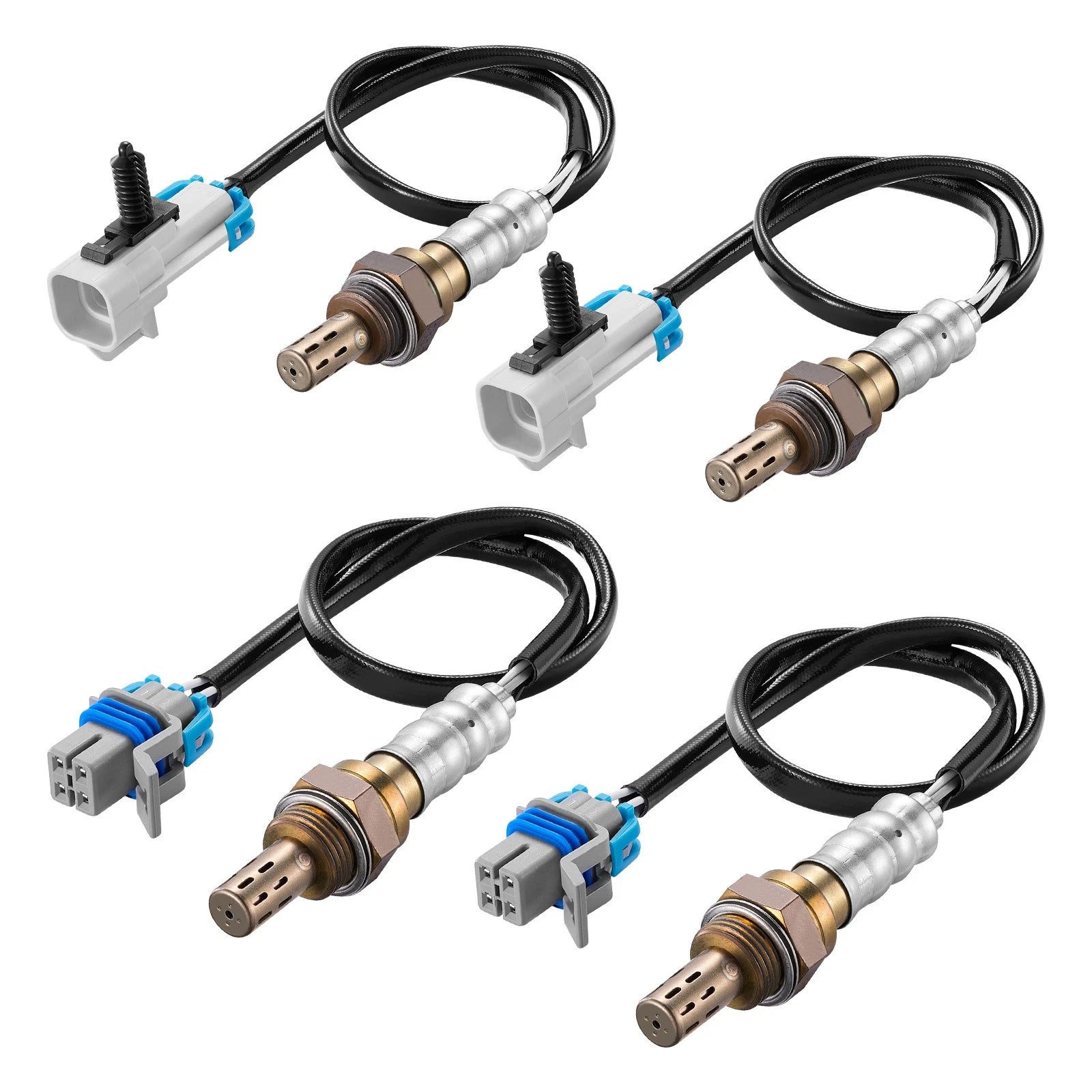Set of 4 O2 Oxygen Sensors for GMC Sierra 1500 5.3L (2003–2005, 2007–2013)