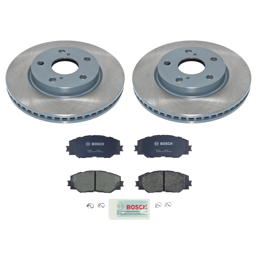 DuraGo Front Rotors & Bosch QuietCast Ceramic Brake Pads for Prius V xB (2012–2015)