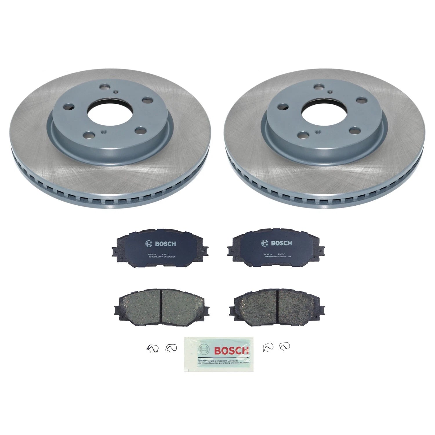 DuraGo Front Rotors & Bosch QuietCast Ceramic Brake Pads for Prius V xB (2012–2015)