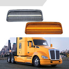 Clear LED Wheel Fender Side Marker Parking Lights for Kenworth T680 T700 T880