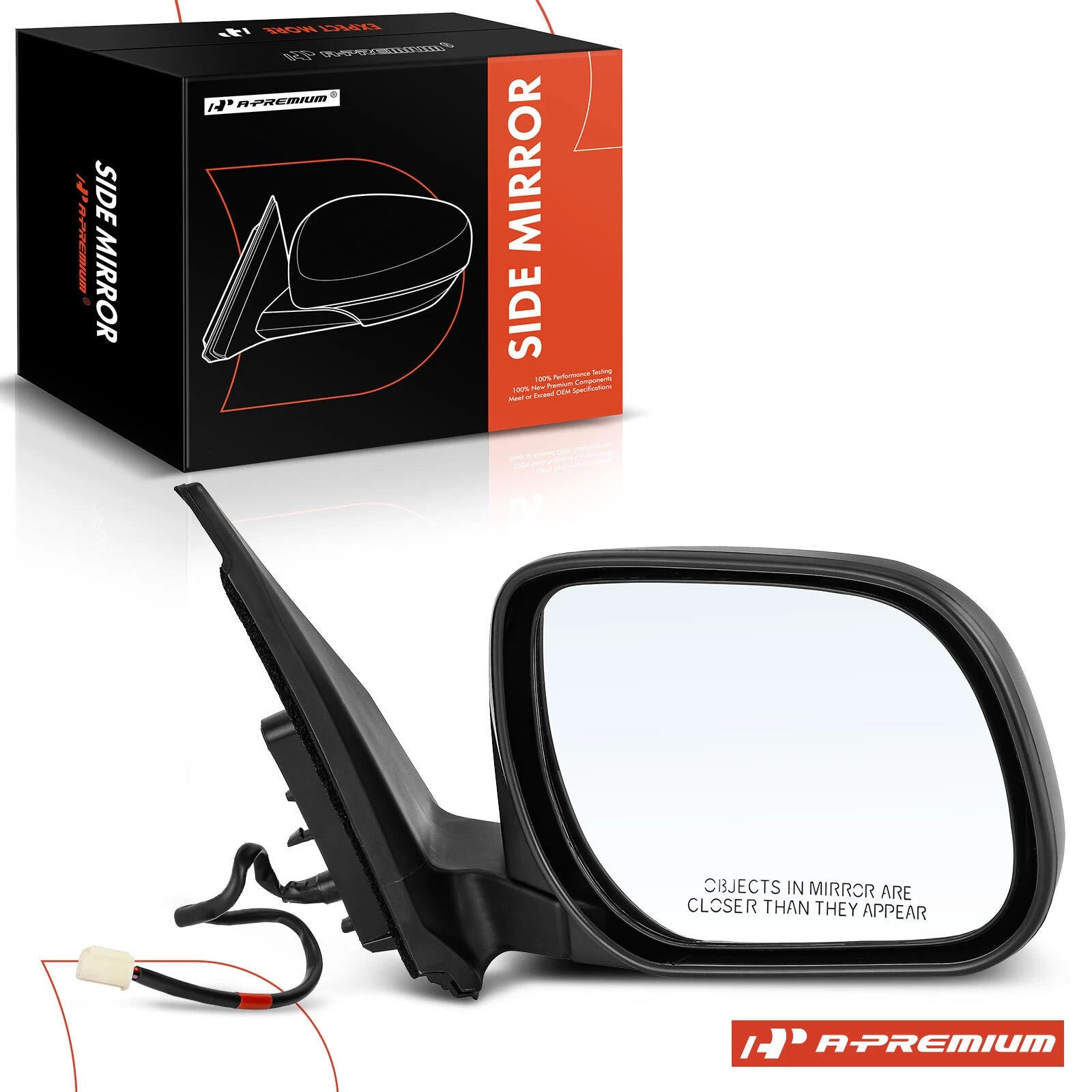 Passenger Power Mirror with Manual Fold for Toyota RAV4 (2009-2012)