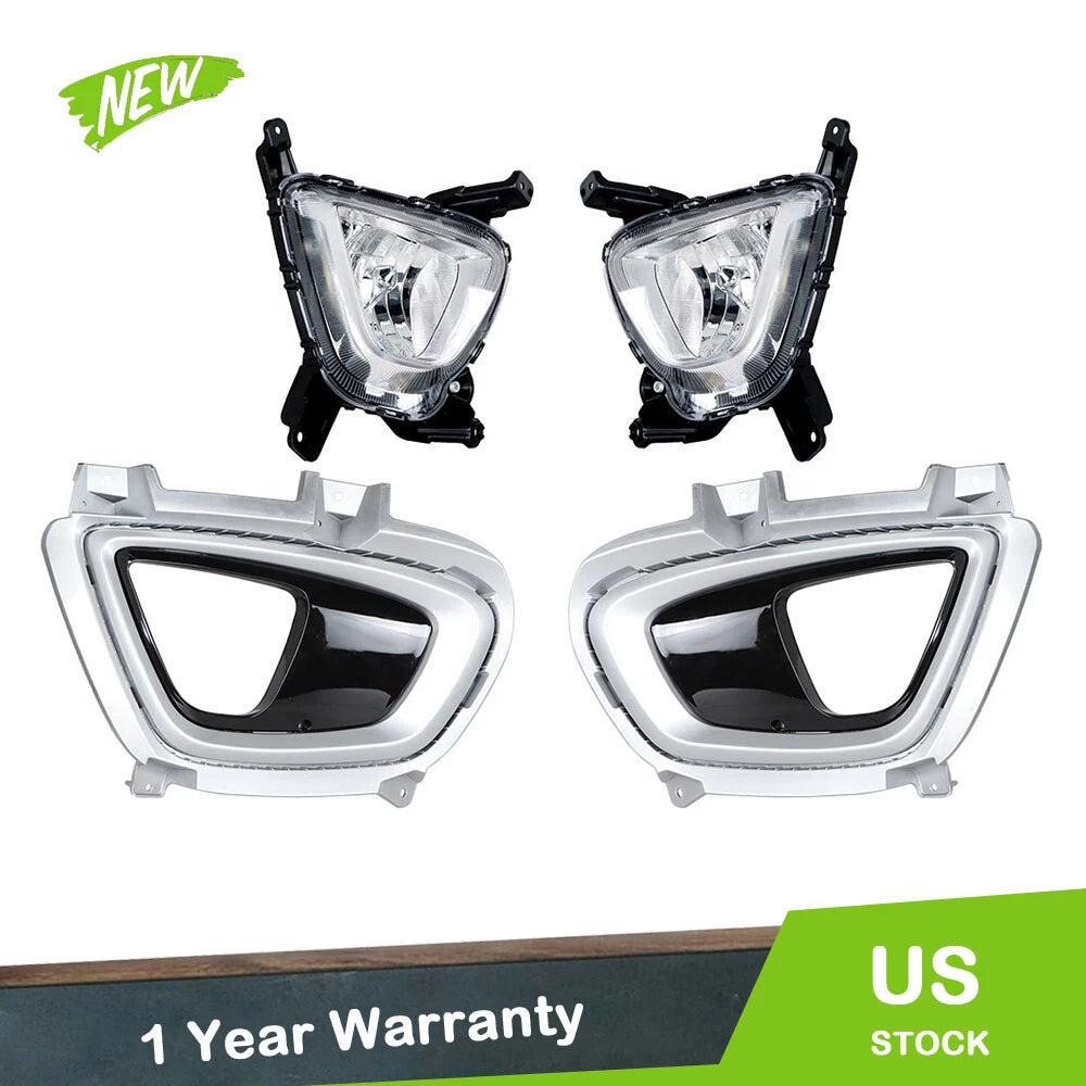 Set of 2 Front Fog Light Bezels for Kia Sorento (2016–2018)