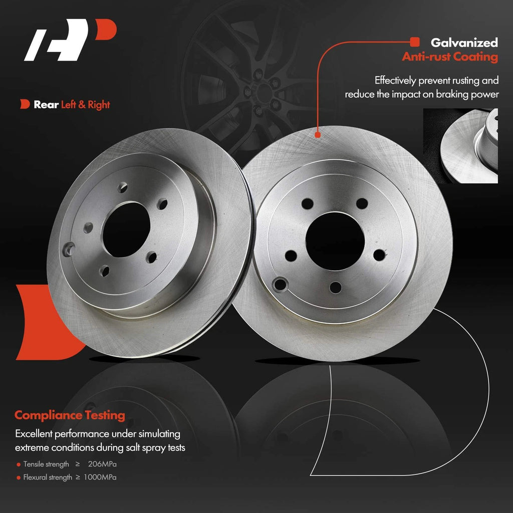 Rear Disc Brake Rotor & Pads Set for Lincoln MKX Ford Edge (2007–2015)