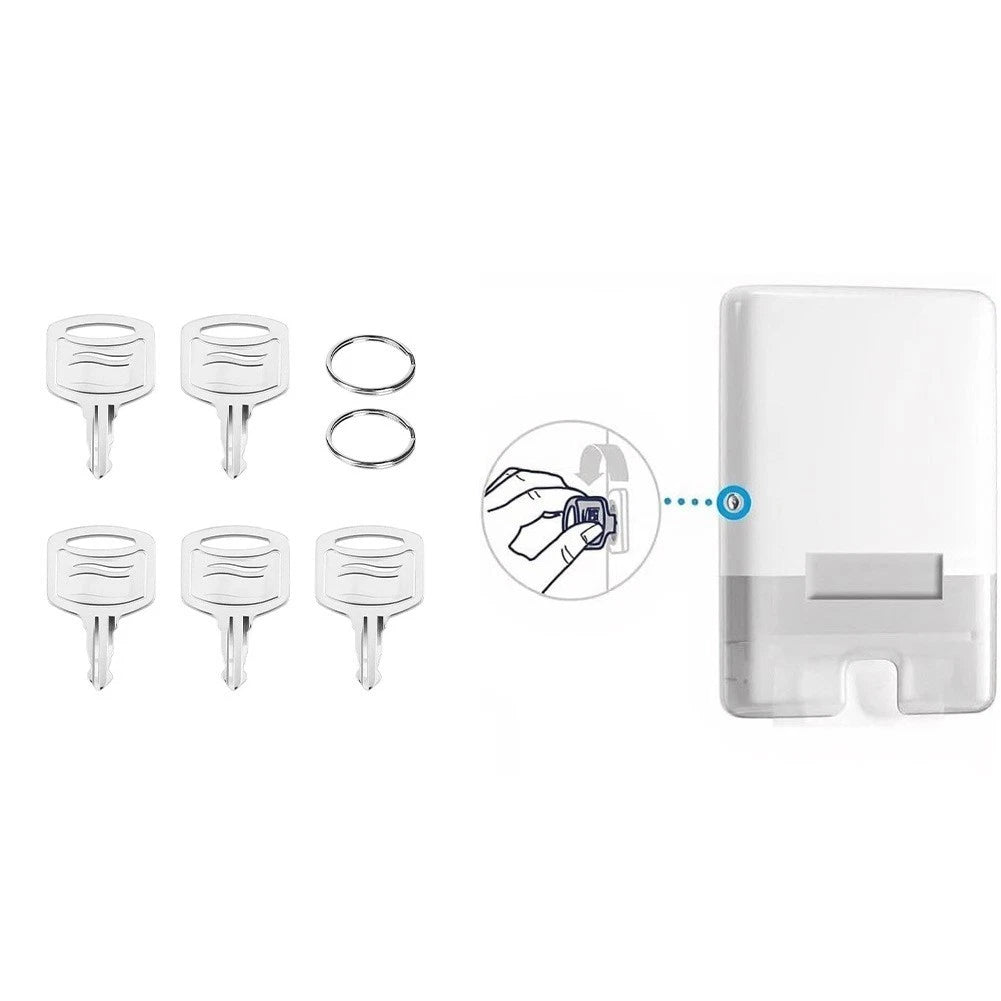 Set of 5 Metal Keys for Tork SCA 1100 Toilet Paper Dispensers