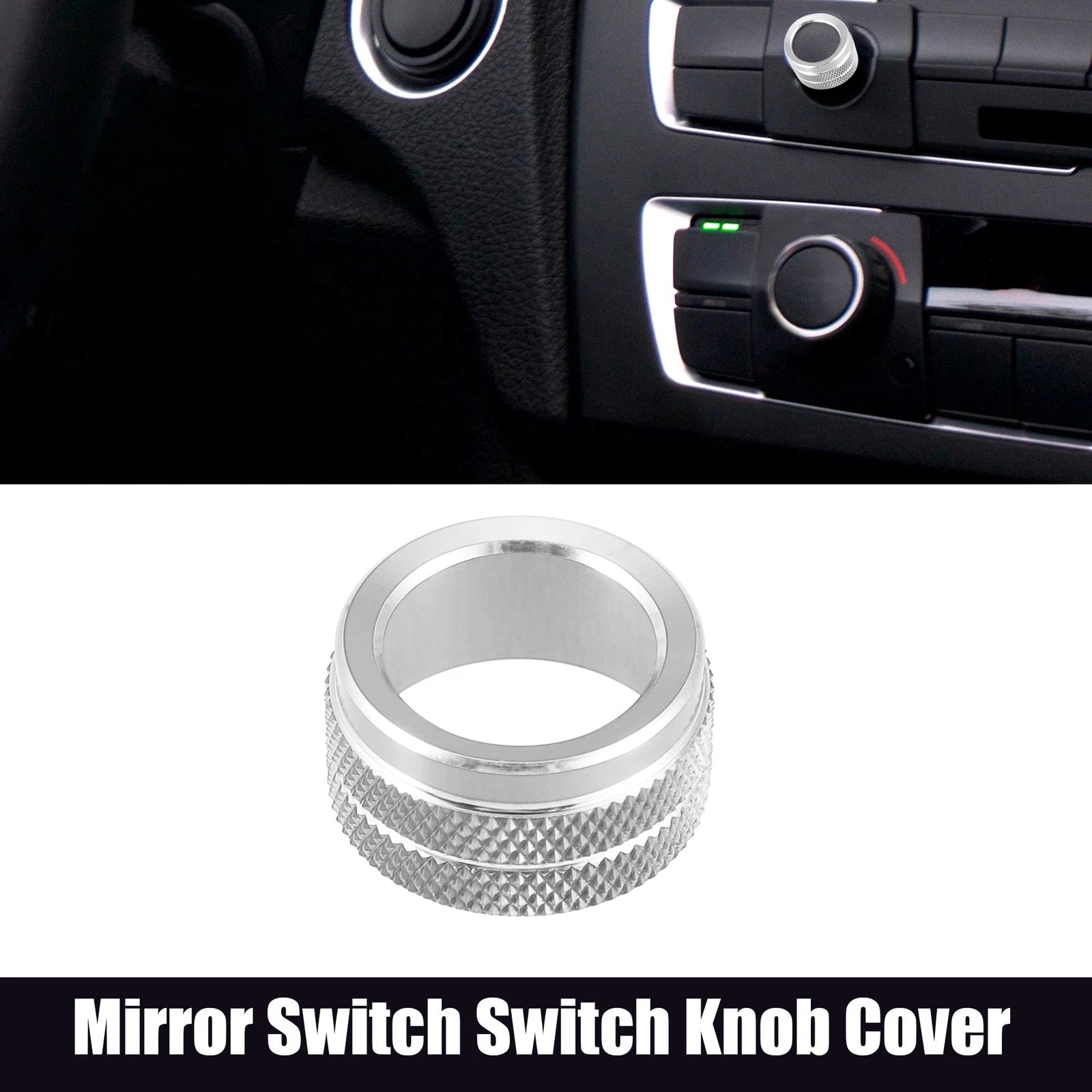 Auto Mirror Switch Knob Cover for Toyota  - Silver Tone