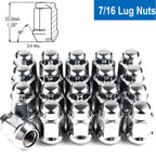 20X Chrome 7/16-20 Closed End Lug Nut for Chevy Corvette Camaro Malibu (1953–1983)