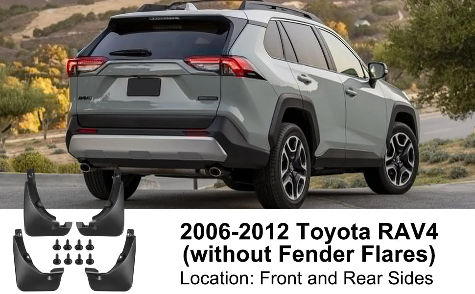 4PC Splash Guard for Toyota RAV4 (2006-2012) Front & Rear Mud Flaps
