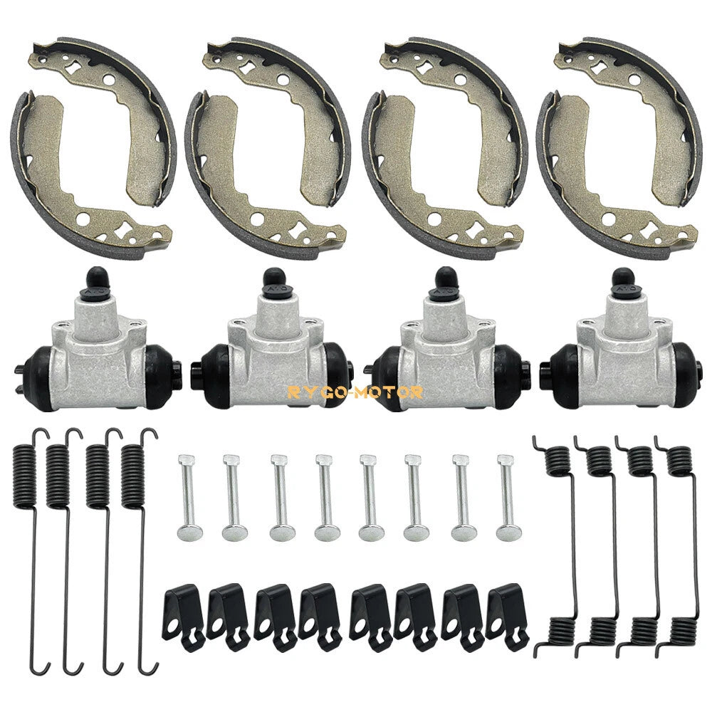 Front & Rear Brake Wheel Cylinders Shoes for Kawasaki Mule 600 610 (2005–2009)