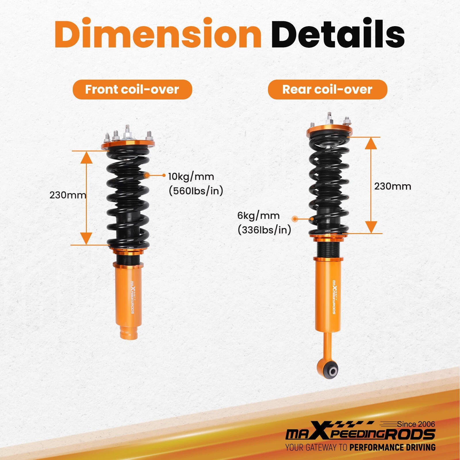 Coilover Assembly for Honda Accord (1998–2002) Acura TL/CL (1999–2003)