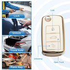 Silicone Key Fob Case Cover for Volkswagen Tiguan (2010–2017) White