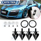 Black Spike Alloy Quick Release Bumper Fasteners Kit for Audi A4 A5 A6 TT (2009–2024)