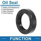 Set of 5 Oil Seal Rotary Shaft Seal Nitrile Rubber 25x37x8mm 683867647634