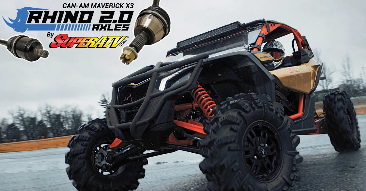 SuperATV Rhino 2.0 Rear Axle for Can-Am Maverick X3 (2017–2023)