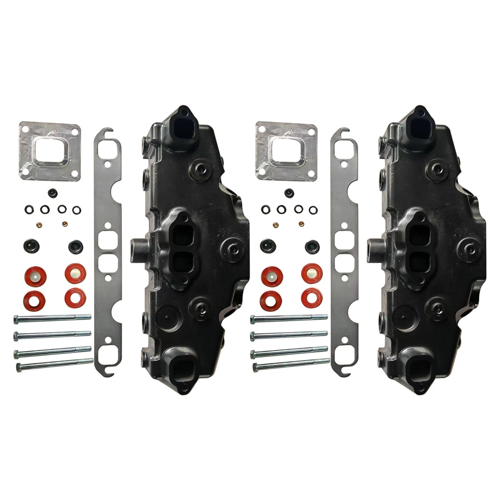 2X Dry Joint Style Manifold with Gasket for Mercruiser V8 (1985–2000)