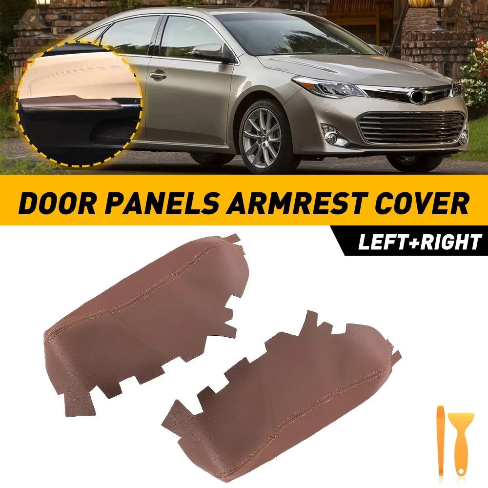 Vinyl Leather Front Door Panels Armrest Cover for Toyota Avalon (2013–2018)