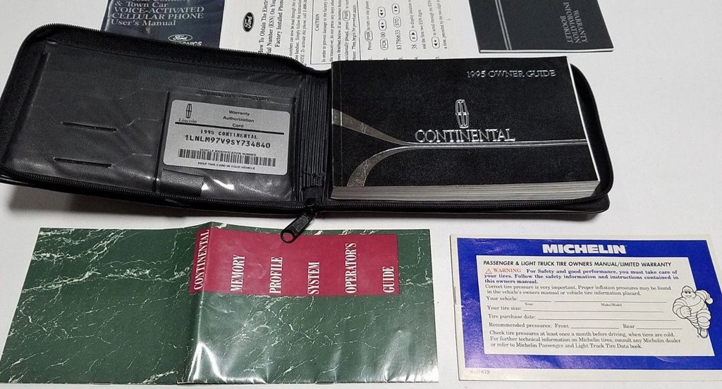 Owners Manual Set for Lincoln Continental (1995)